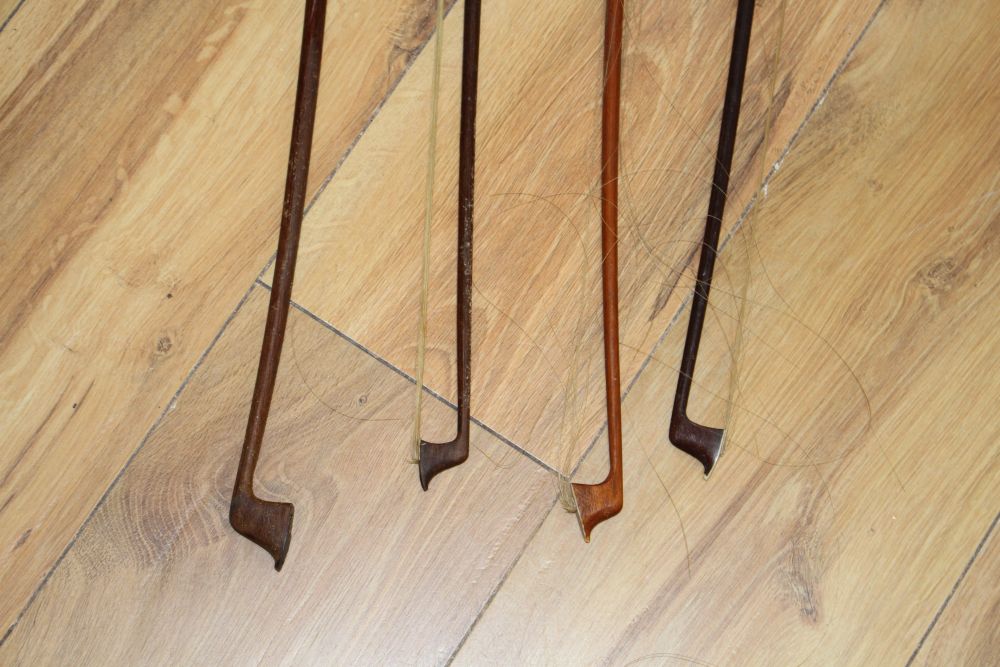 A Chinese violin and four bows